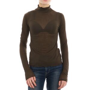 MAGLIETTA MISTO CACHEMIRE MARRONE